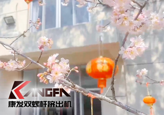 人间芳菲三月天——康发双螺杆造粒机厂区一角掠影